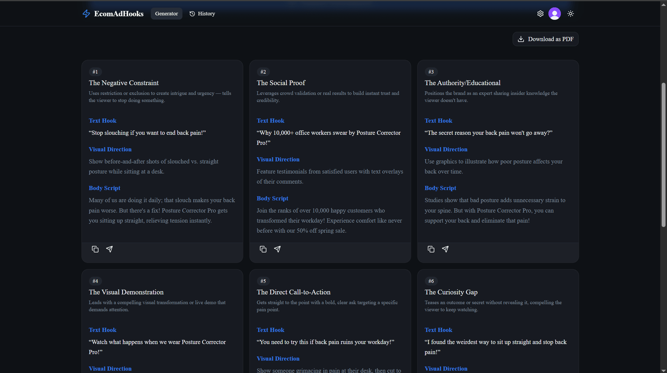 7 generated hook blueprints